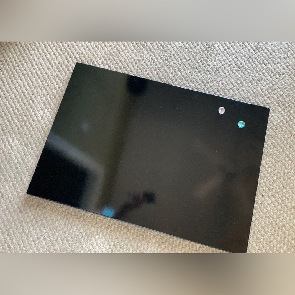Vintage IKEA Spontan Hanging Black Steel magnetic Board 65 cm X 45 cm